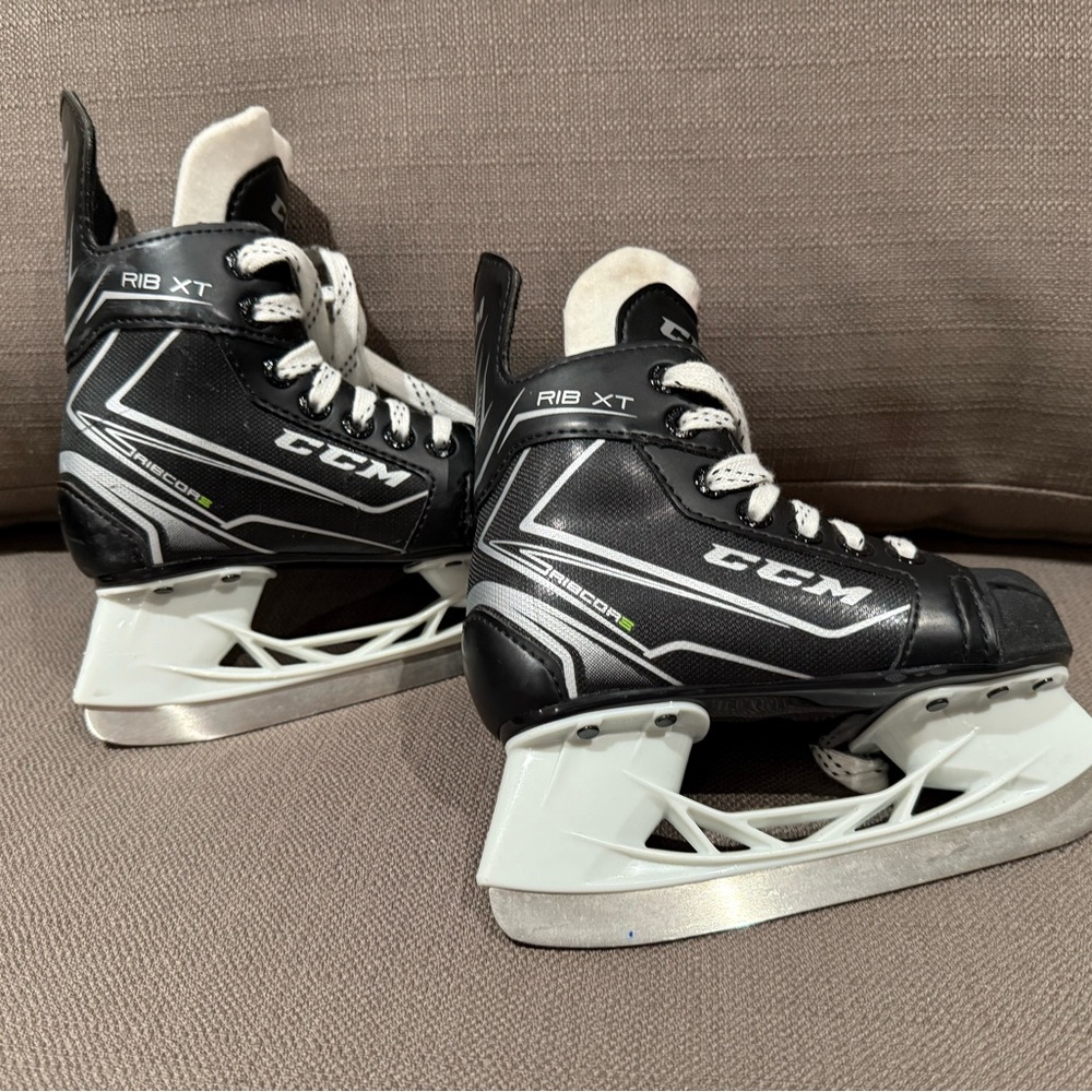 CCM Rib XT Black and White Children’s Ice Skates